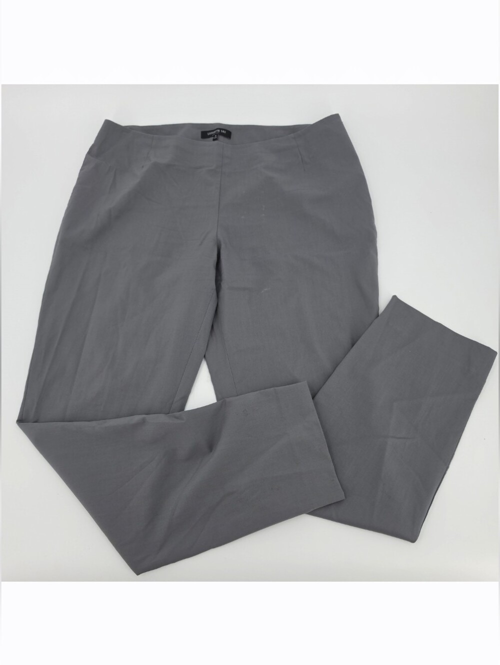 Lafayette 148 Dress Pants 12 Gray Zip Side Straight Leg Business Designer Office